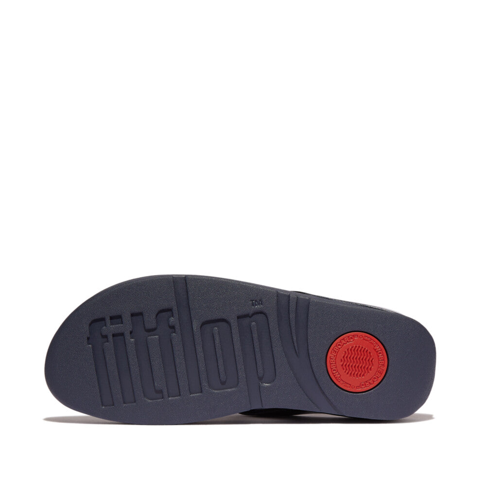 FitFlop FINO Bauble‑Bead Toe‑Post Sandals – Midnight Navy