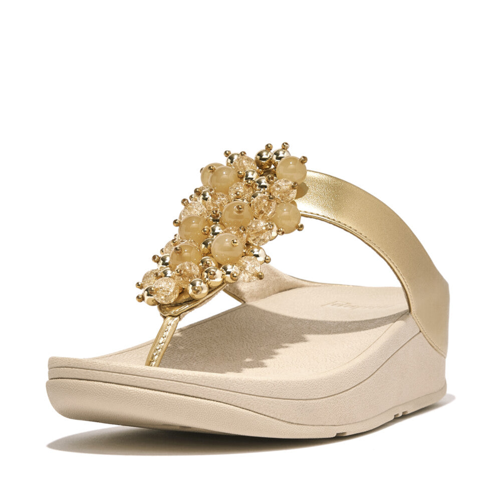 FitFlop FINO Bauble‑Bead Toe‑Post Sandals