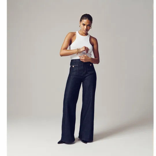 Vintage High-Waist Wide-Leg Jeans