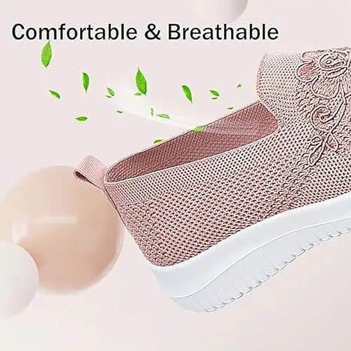 Floral Knit Slip-On Sneakers